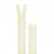 Reißverschluss, teilbar, 100 cm, 6 mm, 2 Schlüssel, 26496-706, sahne