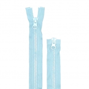 Reißverschluss, teilbar, 80 cm, 6 mm, 2 Schieber, 26494-583, hellblau