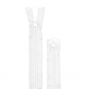 Reißverschluss, teilbar, 120 cm, 6 mm, 2 Schlüssel, 28080-501, weiß