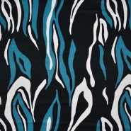 Gewebe, Viskose, abstrakt, 28323-10, petrol