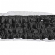 Band, dekorativ, Volants, 10 cm, 28368-002, schwarz