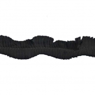 Band, dekorativ, Plisse, 45 mm, 28370-002, schwarz
