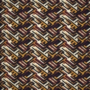 Jersey, Baumwolle, digital, geometrisch, 28395-33, braun