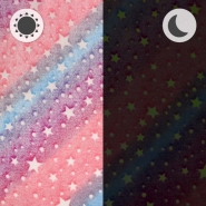 Velours coral, beidseitig, Sterne, 28526-3681