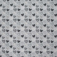 Jersey, Baumwolle, digital, Herzen, 28531-16