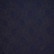 Jacquard, floral, 28540-018, schwarz-blau
