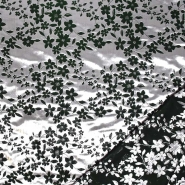 Jacquard, beidseitig, floral, 28540-037, silbern-grün