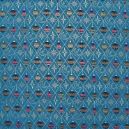 Baumwolle, Popeline, festlich, 28552-024, petrol