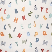 Regenmantelstoff, digital, Buchstaben, 28572-051