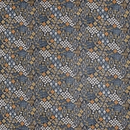 Baumwolle, Popeline, Ornament, 28610-01, schwarz