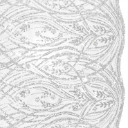 Spitze mit Pailletten, floral, 28707-010, weiß