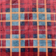 Velours coral, beidseitig, Karo, 22001-10