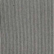 Dekobaumwolle, Streifen, 28742-1, schwarz