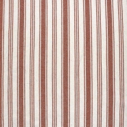 Dekobaumwolle, Streifen, 28743-4, ziegelfarben