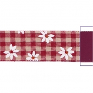 Band, dekorativ, floral, 25 mm, 28749-903, rot