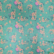Chiffon, Polyester, digital, floral, 28786-24, grün