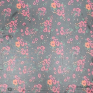 Chiffon, Polyester, digital, floral, 28786-10, schwarz