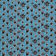 Jersey, Baumwolle, digital, floral, 29011-09, blau