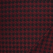 Jacquard, beidseitig, geometrisch, 29106-410, rot-schwarz