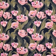 Deko, Druck, floral, 29206-001, schwarz