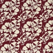 Gewebe, Viskose, floral, 29184-002, rot