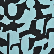 Gewebe, Viskose, abstrakt, 29202-002, mint