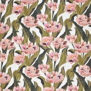 Deko, Druck, floral, 29206-002, sahne