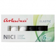 Nähfadenset Flex 120, elastisch, 37082-ZAJ 1111, schwarz und weiß