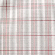 Deko, Druck, imprägniert, Karo, 29334-3, beige-rot