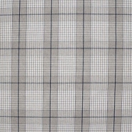 Deko, Druck, imprägniert, Karo, 29334-4, beige-blau