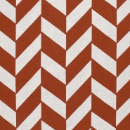 Gewebe, Viskose, Leinen, geometrisch, 29285-16, ziegelfarben