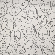 Deko, Druck, imprägniert, Gesichter, 29355