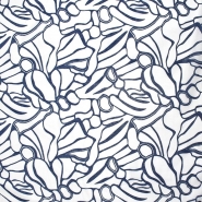 Baumwolle, dünn, abstrakt, 29323-9, blau