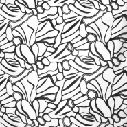 Baumwolle, dünn, abstrakt, 29323-10, schwarz