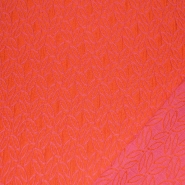 Jacquard, beidseitig, Natur, 29325-23, rosa-orange