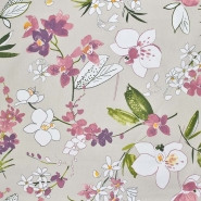 Deko, Druck, imprägniert, floral, 29359