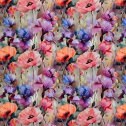 Gewebe, Viskose, floral, 29413-14