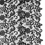 Spitze, floral, 29442-03, schwarz