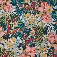 Gewebe, Viskose, floral, 29444-10