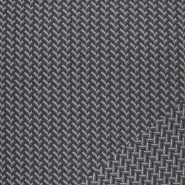 Bengalin, elastisches Gewebe, geometrisch, 29473-37, schwarz