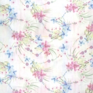 Bengalin, elastisches Gewebe, tropisch, 29473-43, weiß