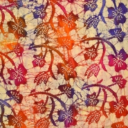 Gewebe, Viskose, Batik, 29499-002, bunt-beige