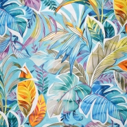 Deko, Druck, Samt, Natur, 29507-20, türkis