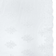 Spitze mit Perlen, floral, 29560-001, weiß