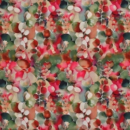 Gewebe, Viskose, digital, abstrakt, 29575-2, rot-grün