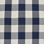 Deko, Baumwolle, Karo, 29610-6, blau