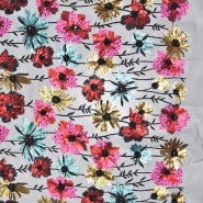 Spitze mit Glittern, floral, 29561-1001