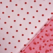 Tüll, weich, Punkte, 22282-17, bordeaux