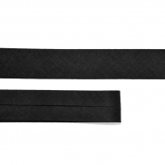 Schrägband, Baumwolle, 50 mm, 29774-2, schwarz