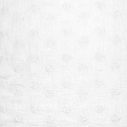 Musselin, doppelt, Stickerei, floral, 29787-001, weiß